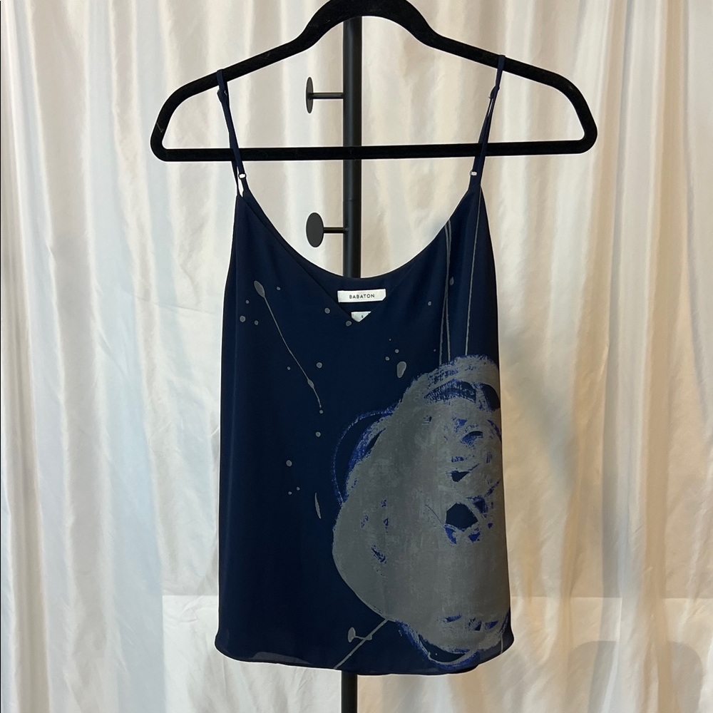 Aritzia Babaton Midnight Blue and Charcoal Camisole S